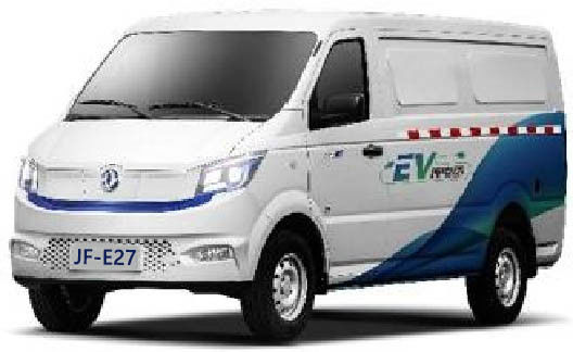 Vehículo de logística tipo caja eléctrica pura de Dongfeng 6.8 (m) 3 carga de 1380KG JF -E27